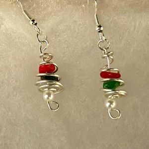 Dangle Christmas Tree Earrings